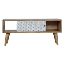 Prima Wooden TV Stand In Oak Ish With Open Slot