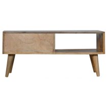 Prima Wooden TV Stand In Oak Ish With Open Slot