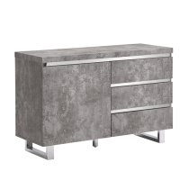 Sydney Small Sideboard With 1 Door 3 Drawer In Concrete Effect