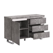 Sydney Small Sideboard With 1 Door 3 Drawer In Concrete Effect