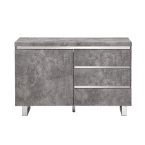 Sydney Small Sideboard With 1 Door 3 Drawer In Concrete Effect