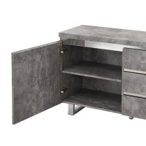 Sydney Small Sideboard With 1 Door 3 Drawer In Concrete Effect