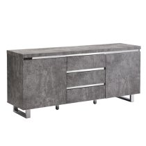 Sydney Large Sideboard With 2 Door 3 Drawer In Concrete Effect