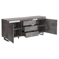 Sydney Large Sideboard With 2 Door 3 Drawer In Concrete Effect