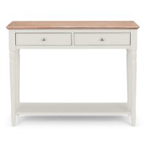 Pacari Console Table In Limed Oak And Grey With 2 Drawers