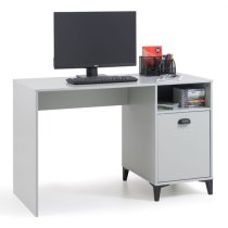 Laasya Wooden Computer Desk In Grey With 1 Door