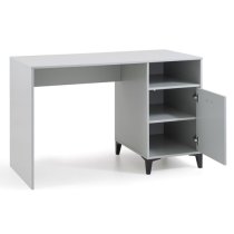 Laasya Wooden Computer Desk In Grey With 1 Door