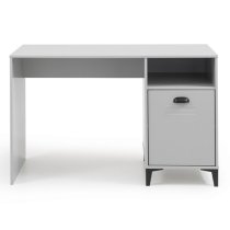 Laasya Wooden Computer Desk In Grey With 1 Door