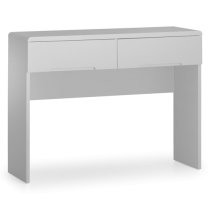 Magaly Wooden Dressing Table In Grey High Gloss With 2 Drawers