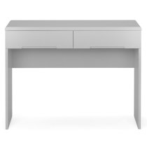 Magaly Wooden Dressing Table In Grey High Gloss With 2 Drawers