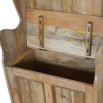 Monks Wooden Small Hallway Storage Bench In Oak Ish