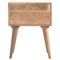 Neligh Wooden Bedside Cabinet In Natural Oak Ish With 2 Drawers