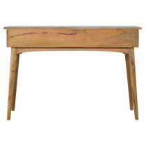 Neligh Wooden Console Table In Natural Oak Ish With 3 Drawers