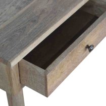 Neligh Wooden Console Table In Natural Oak Ish With 2 Drawers