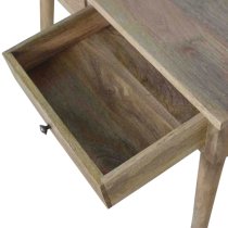 Neligh Wooden Console Table In Natural Oak Ish With 2 Drawers