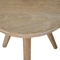 Neligh Wooden Round Tripod Stool In Natural Oak Ish