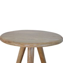 Neligh Wooden Round Tripod Stool In Natural Oak Ish