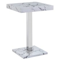 Topaz Diva Marble Effect Gloss Bar Table 2 Candid Grey Stools