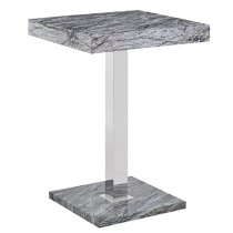 Topaz Melange Marble Effect Bar Table 2 Ripple Black Stools