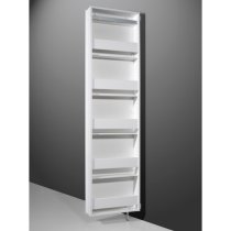 Novato Mirrored Rotating Shoe Storage Cabinet In White