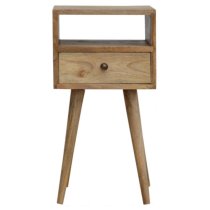 Tufa Wooden Petite Bedside Cabinet In Oak Ish