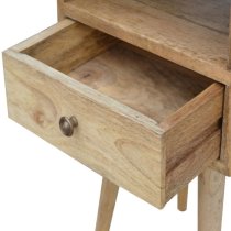 Tufa Wooden Petite Bedside Cabinet In Oak Ish