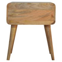 Debby Wooden Bedside Cabinet In Oak Woven Design With 1 Drawer