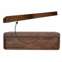 Bacon Wooden Curved Wall Hung Console Table In Chestnut