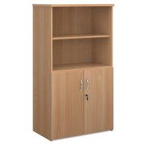 Upton Wooden Combination Storage Cabinet In Beech With 3 Shelves