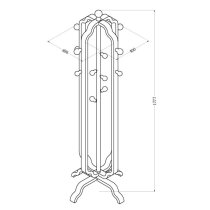 Westo Wooden Coat Stand In Oak With 12 Hooks