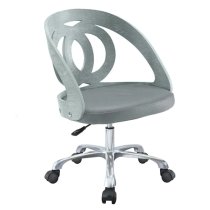 Juoly Faux Leather Home And Office Chair In Grey