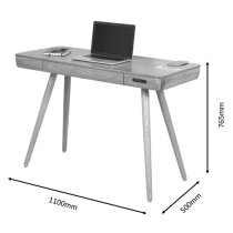 Sapporo Smart Wooden Laptop Desk In Oak With 1 Drawer