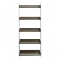 Bradken Ladder 5 Tier Wooden Shelving Unit In Natural Oak