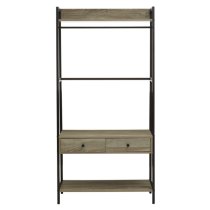 Bradken Grey Oak Wooden Storage Unit With Black Metal Frame