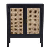 Corson Cane Rattan Wooden Sideboard With 2 Doors In Black