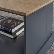 Kirkby Wooden Coffee Table In Slate Blue