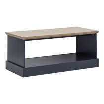 Kirkby Wooden Coffee Table In Slate Blue