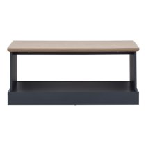 Kirkby Wooden Coffee Table In Slate Blue