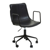 Brinson Leather Home And Office Chair In Black