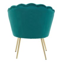 Ovaley Upholstered Velvet Accent Chair In Emerald Green