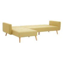 Hansa Large Velvet Corner Sofa In Olive