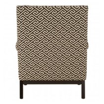 Trento Upholstered Fabric Armchair In Beige And Black