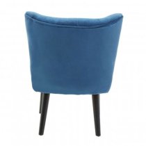 Trento Upholstered Velvet Accent Chair In Blue