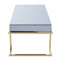 Kayo Grey Glass Top Coffee Table With Gold Stainless Steel Base