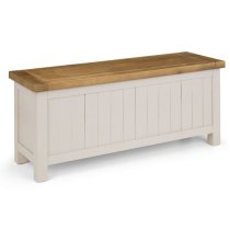 Aafje Wooden Storage Bench In Grey Wash