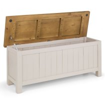 Aafje Wooden Storage Bench In Grey Wash