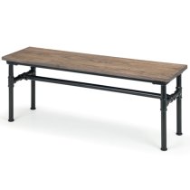 Caelum Wooden Dining Bench In Mocha Elm