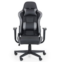 Caldwell Faux Leather Gaming Chair In Black And Grey