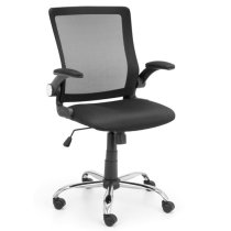 Ickett Mesh Fabric Upholstered Home And Office Chair In Black