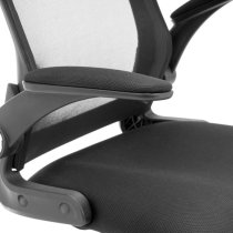 Ickett Mesh Fabric Upholstered Home And Office Chair In Black